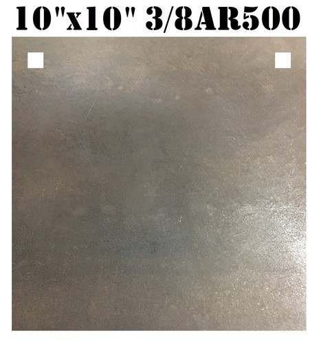 Ar500 x10 square - 3/8", 10"x10"
