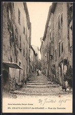 CPA Châteauneuf-de-Grasse, rue du Castelet 