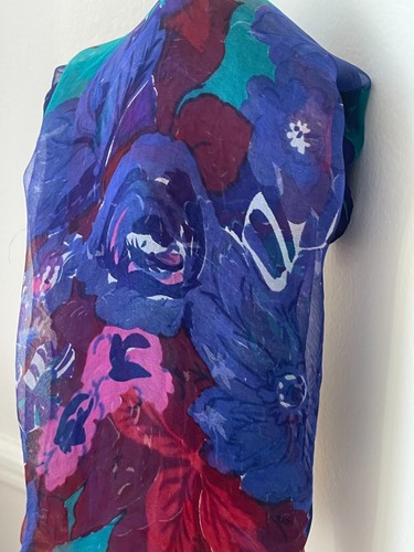 Foulard léger viscose bleu - foulard,