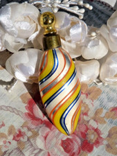 ANCIEN FIOLE/ FLACON MINIATURE à PARFUM en VERRE de MURANO multicolore