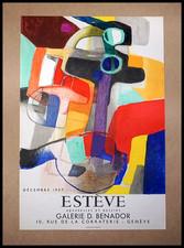 Maurice ESTEVE : Aquarelles et dessins Genève, lithographie originale 1957