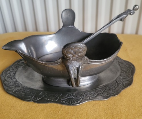 Ancienne saucière étain - en,
