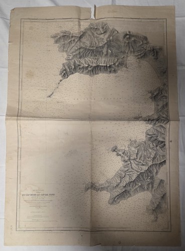 Carte marine 1894 corse - carte, golfe