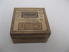 MILITARIA WW2 - Boite métal recouverte de papier PANSEMENTS STERILISES MERAM