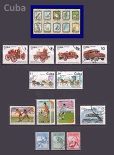 ⭐1cuba1 COLLECTION 13 MODERN STAMPS + 1 Block ⭐