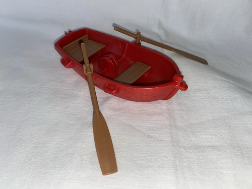 Playmobil barque rouge drakar - barque,