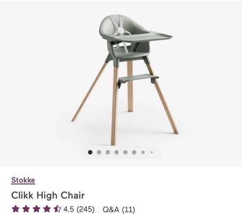 Stokke high chair glacier - stokke,