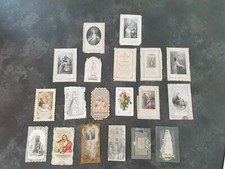 LOT 19 ANCIENNES IMAGES PIEUSES CANIVETS DENTELLE XIXe Communion et autres