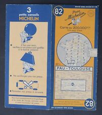 Carte MICHELIN old map n°82 PAU TOULOUSE 1948 Guide Bibendum pneu tyre