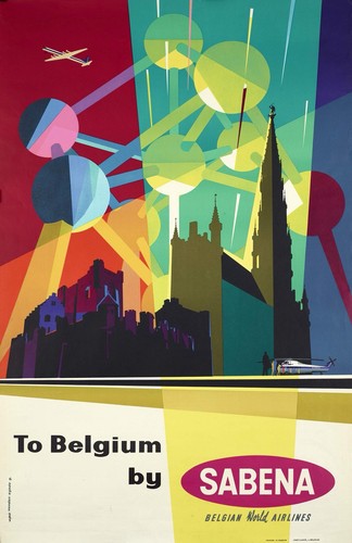 Affiche poster sabena - affiche,