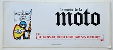 Grand autocollant Chevaliers de la Route - le monde de la Moto - 34cm années 70
