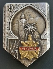 Insigne Badge 9° RAMA 1980s Régiment Artillerie de Marine Original DRAGO vintage