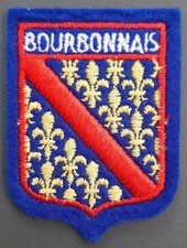 Blason ancien BOURBONNAIS Insigne Patch écusson tissu circa 1950/1960