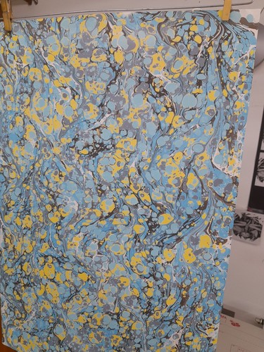 Papier marbré cuve de - marbré, la