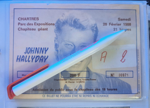 Johnny hallyday billet - hallyday, /