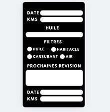 Autocollant Étiquette Vidange Entretien Véhicule Étanche Voiture Huile Filtre 1X