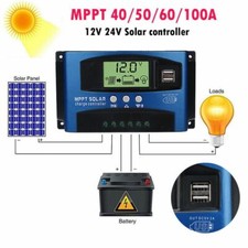 100 40A Mppt Panneau Solaire Régulateur Charge Contrôleur 12V/24V Auto Focus
