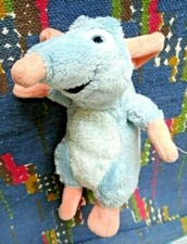 CB / LOT DE 2 DOUDOU PELUCHE GIPSY RATATOUILLE RAT REMI BLEU ROSE 18 CM EXC ETAT