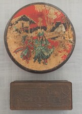 2 Anciennes  Boîtes Tôle Litho Indiennes et Biscuits Brun