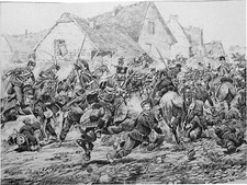 GUERRE 1870- PASSAVANT-en-ARGONNE: MASSACRE de PRISONNIERS FRANÇAIS -Gravure 19e