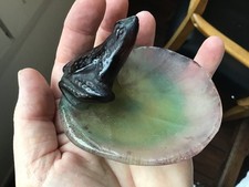 PETITE COUPELLE BAGUIER EN PÂTE DE VERRE DAUM FRANCE GRENOUILLE