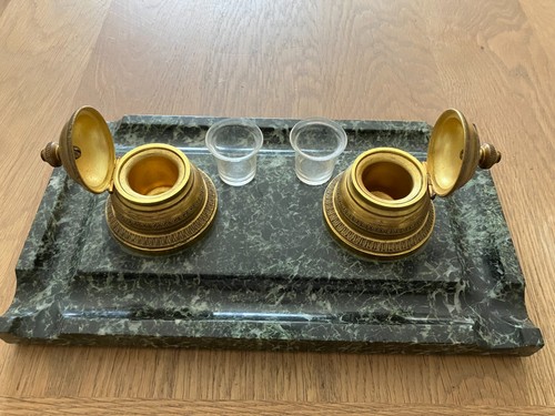 Encrier double ancien - , en