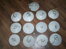 1 X Vieux Art Déco Lampe à Suspension BAR Cuisine Design Industriel Lampe Blanc