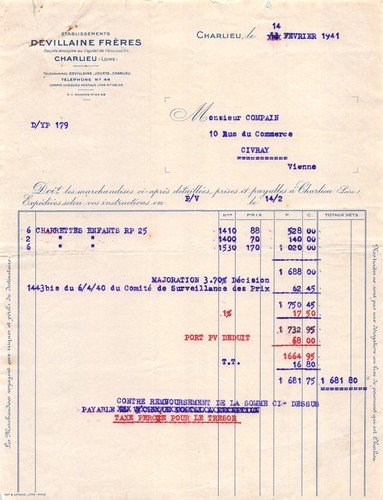 1941 ets devillaine freres - freres, a