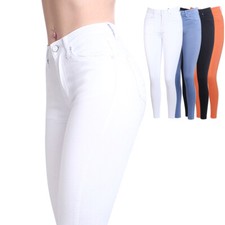 Femmes Jeans Skinny Pantalon Haut Taille Push-Up Slim Fit Stretch Basic Tube De