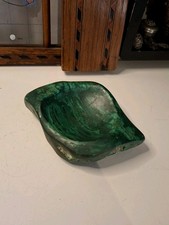 Cendrier Vide Poche Ancien En Pierre Malachite Du Gabon Déco Vintage