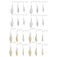 24 Pièces Kit de Leurres de Pêche Spinnerbait Willow avec Lame en Nickel Colo...