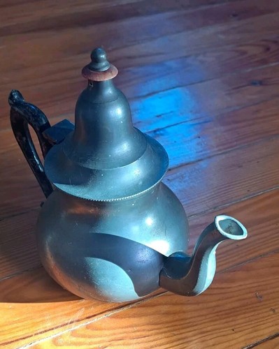 Théière étain vintage - en,