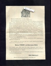 faire-part décès POIGNANT né Céline Jeanne VIALIS .Nuits-St-Georges/à Me de Lupé