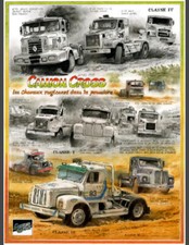 POSTER CAMION RéTRO CAMION CROSS CLASSE I III IV    56X42cm