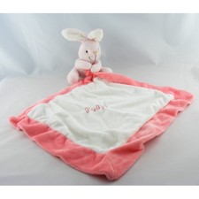 Doudou lapin rose avec