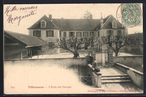 Cpa villenauxe ecole des - villenauxe,, l´ecole
