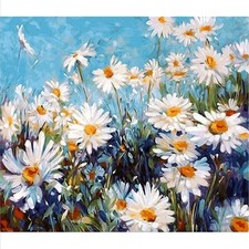 Peinture Numero Adulte 40×50cm Kit Peinture Numérique Marguerite Acryliques P...