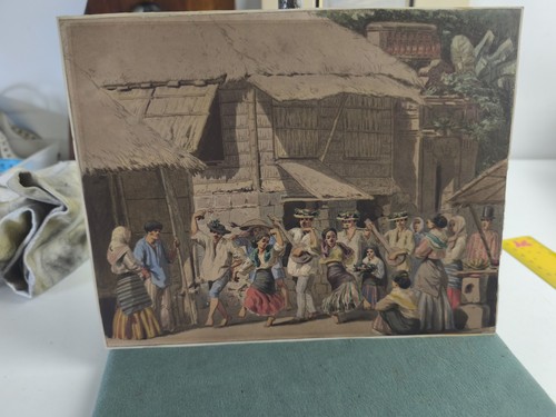 Ancienne aquarelle décor - aquarelle,