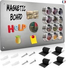 Raweao Tableau Magnétique Mural, Plaque Aimantee pour Magnets, 30x43.5x0.08cm 