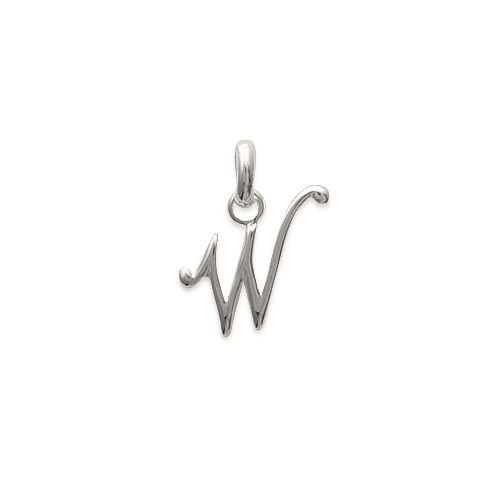 Pendentif alphabet argent - , w