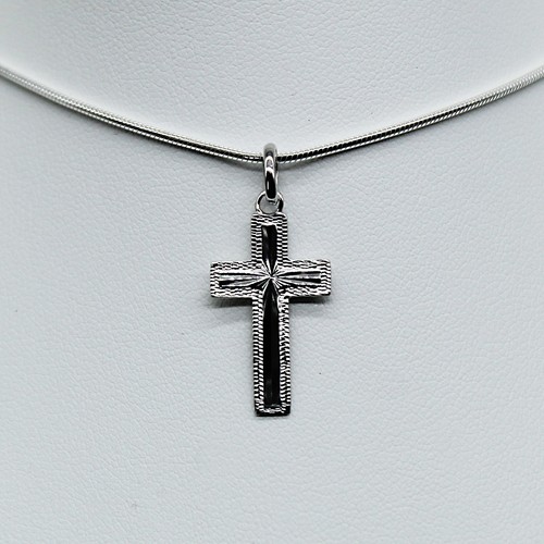 Pendentif croix facettée - pendentif,