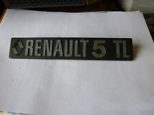 Sigle insigne logo plastique RENAULT 5 R5 TL monogramme