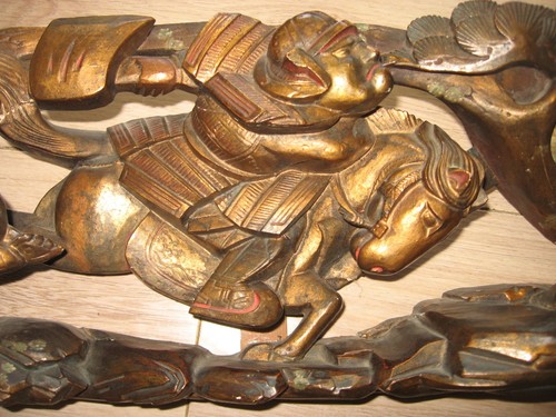 Panneau bois doré sculpté - panneau, en