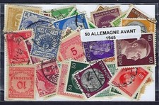 Allemagne avant 1945 lot de 50 timbres différents neufs et oblitérés