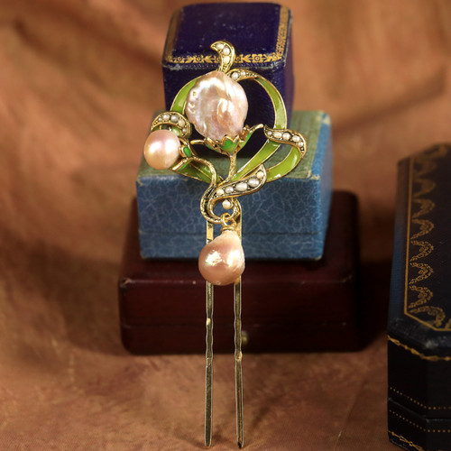 Peigne cheveux art nouveau - cheveux,