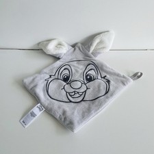 Neuf! Doudou Disney Baby PANPAN Gris Plat Luxe oreilles fourrure Bambi Lapin