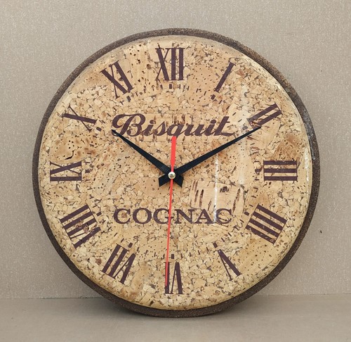 Pendule bisquit cognac pub - pendule,
