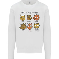 Chats Types De Café Buveurs Enfants Pull