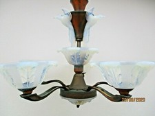 Lustre verre opalescent decor