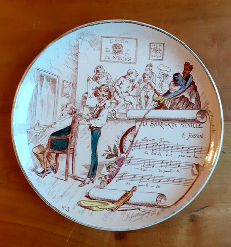 Assiette faïence creil - assiette,